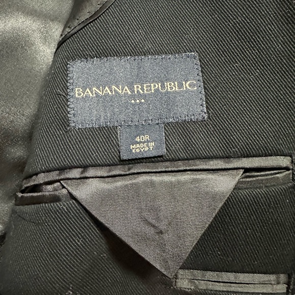NWT Banana Republic 40R Two Button Black Blazer - Picture 3 of 3